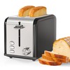 Simple Deluxe 2-Slice Toaster, Stainless Steel Toaster, 6 Browning Setting