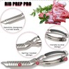 2Pcs Rib Membrane Removal Tools, Rib Prep Tool, Stainless Steel