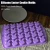 LLchunyun Easter Bunny Silicone Mold for Chocolate 24 Cavities Easter