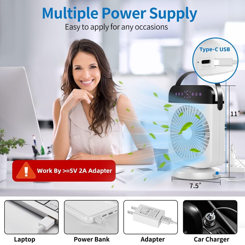 Taoscare Portable Air Conditioners, 4 Wind Speed Small Personal AC,