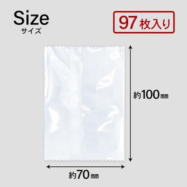 GRA-004 Thermal Pressing Bags, Transparent, 97 Pieces, Inner Dimensions 2.8 x 3.1 inches (70 x 80 mm), Knurled Wrapping Packaging, Handmade, Heat Seal, Iron, Sealer, Cute, Fashionable, Sparkling