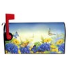 Duduho Spring Butterflies Hydrangeas Daisies Flowers Mailbox Cover Magnetic Mailbox