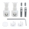 LC LICTOP Wall Hung Toilet Fixing Bolts Kit, Zinc Plated