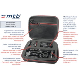 mtb more energy® Schutztasche XL für Garmin Virb Elite, X, XE/Contour Roam 3 / Ghost-S/TomTom Bandit uvm... - Tarnfarben - Koffer Case Stecksystem Modular