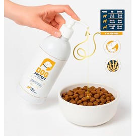 Metazoo Aceite de salmón Premium 960ml, para Perro, Omega 3, 6 y 9, suplemento para Mascota, vitaminas para Perro, Anti caida de Pelo, Anti ansiedad, Dieta Barf. Dog Protect Premium