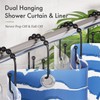 AmazerBath Black Shower Curtain Hooks, Shower Curtain Rings Rust Proof