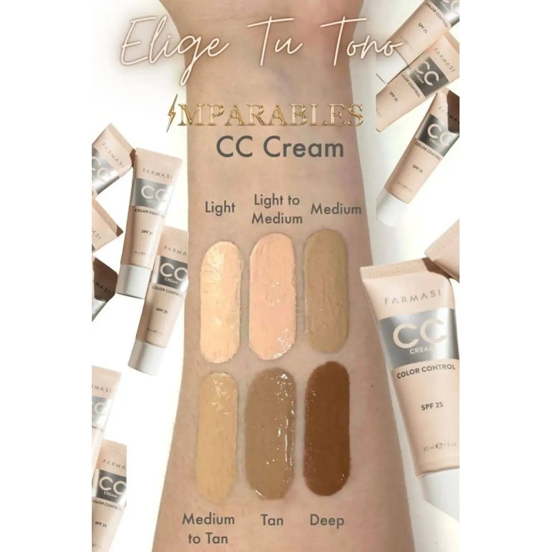 Cc Cream Maquillaje Semimate/spf25farmasi/02light To Medium