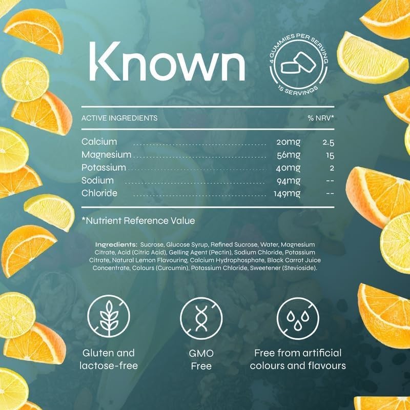 Known Tasty Electrolytes Gummies – 360mg of Electrolytes for Hydration–