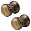 EAI Lined Door Knobs Antique Brass | 1 Pair of