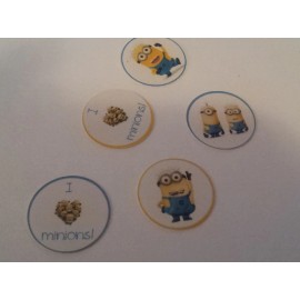 Photo Paper Pre Cut One Inch MINIONS Images!  Free Shipping in US - 40 images