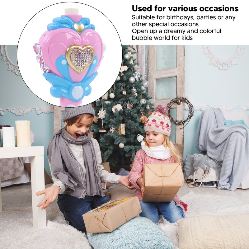 Kids Bubble Blower Wand Automatic Electric Light Up Bubble Blower