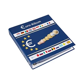 SAFE 5300 Euro Coins Scrapbook EU Countries + 10 Coin Sleeves 8563 for 20x Euro KMS Course Coin Sets + Printed Pages 1 Cent to 2 Euro Coins - Coin Collection Album for Your Coin Collection