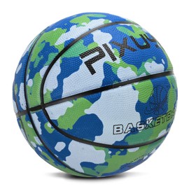 Jicsetk Basketball, Size 5, Size 7 Basket Ball, Mini Basketball Children, Outdoor Indoor Basketball for Children, Teenagers, Camouflage Blue 5
