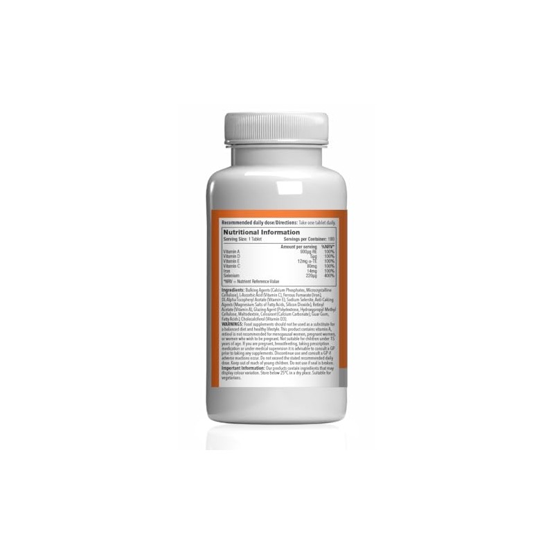 Selenium with Multivitamins & Iron | 360 Tablets | 12