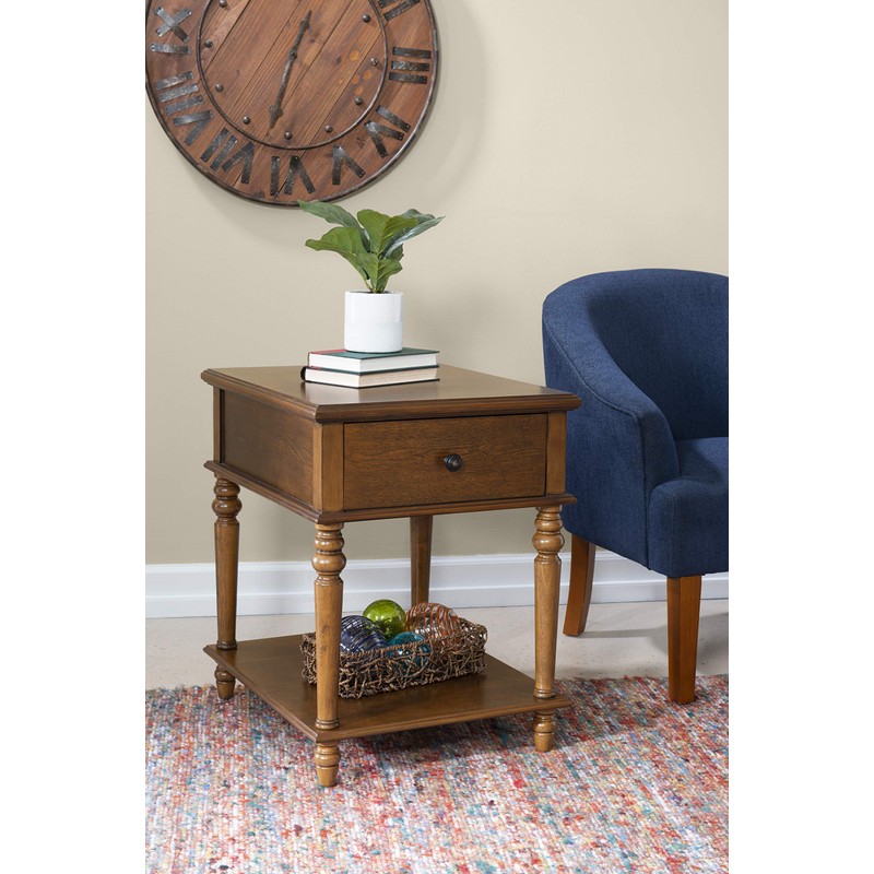 Powell Hazelnut Modern Classic Side Vivian Table