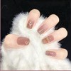 24 Piece Set Nail Tips, Nude Color, Gorgeous Glitter, Coming