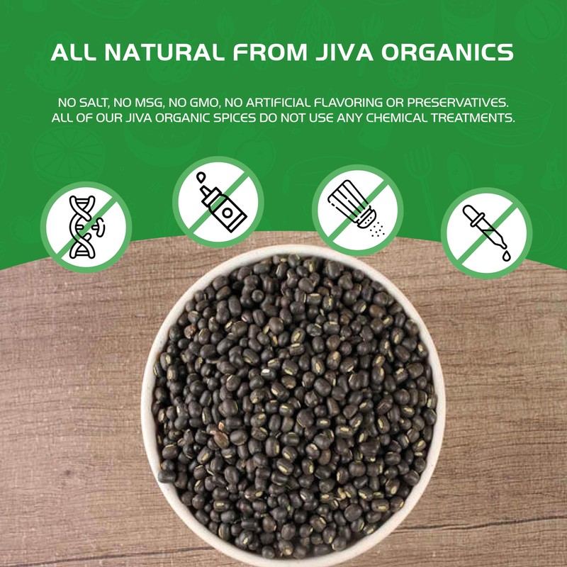 Jiva Organics Organic Urad Whole 2LB Bag - Black Gram
