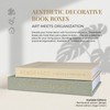 Decorative Faux Books Set of 2,Linen Decorative Boxes for Coffee