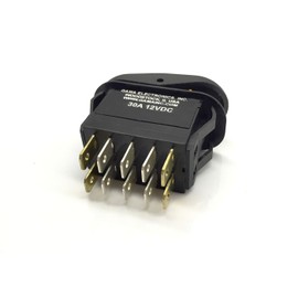 Impermeable iluminado doble Pole, Throw 3 Posición ON-OFF-ON Rocker Switch DPDT