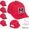 4sold Kids Casual Cotton Baseball Cap Alphabet A-Z Red Caps