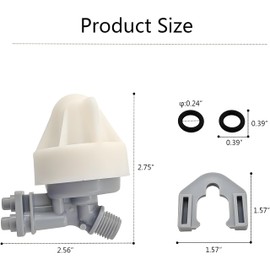Water Softener Nozzle and Venturi Assembly 7187065 Replacement, Compatible with GE, Kenmore, Morton, Whirlpool, NorthStar, Rheem