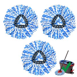 Mop Head Replacement, 6 Pack Spin Mop Refill Replace Head Compatible for Ocedar Easywring 1-Tank System, Great Cleaning Power, Microfiber, Helper for Housework, Machine Washable and Easy-to-Replace
