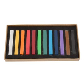 Soft Pastel Set, Square Pastels Chalks Square Artist Pastel Set, Non Toxic, Box of 12/24/36/48 Assorted Colors(12Pcs)