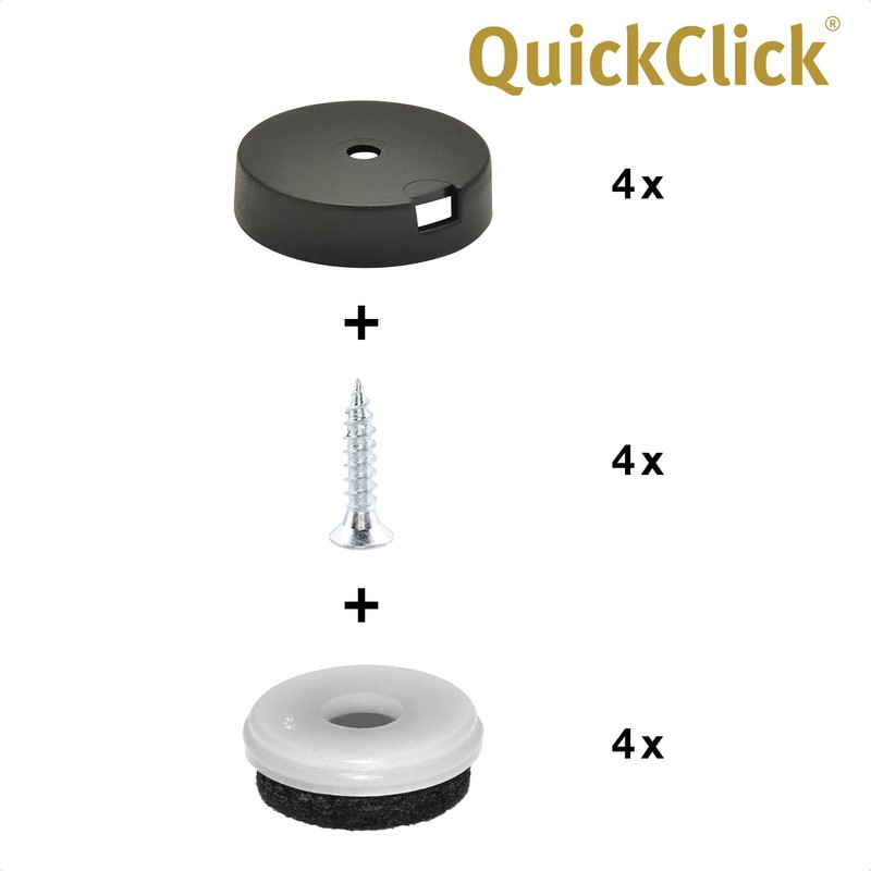 Wagner QuickClick® Felt Gliders, Furniture Gliders, Chair Glides, Set of
