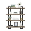 Unbranded Danya B. 4-Tier Floating Bracket Wall Shelf - Walnut