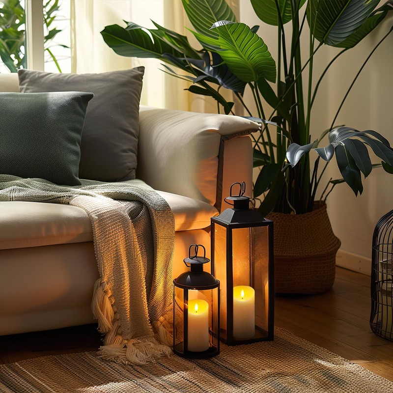 5plots 6" x 3" Flickering Flameless Candles - Battery Operated