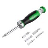 SK 7-in-1 Ratcheting Screwdriver, 216-P, 6 Bits (Phillips, Star, Slotted),