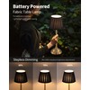 KDG Cordless LED Table Lamp Set of 2, Portables Fabric