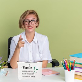 Dankeschön Erzieherin Geschenk,Abschluss Abschied Bester Frauentag Personalisierte Kleines Weihnachten Lustig Geschenk Ideen für Lehrerin Grundschule Danke Erzieher Abschied Kollegen Kosmetiktasche