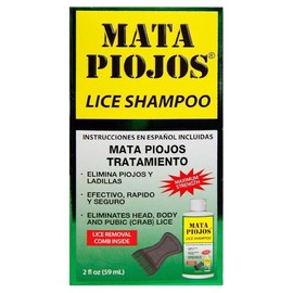 Matapiojos Lice Shampoo – 2oz (59ml) Gentle Lice Removal Treatment for All Hair Types, Cleanser & Conditioner – Comfortable, Made in USA