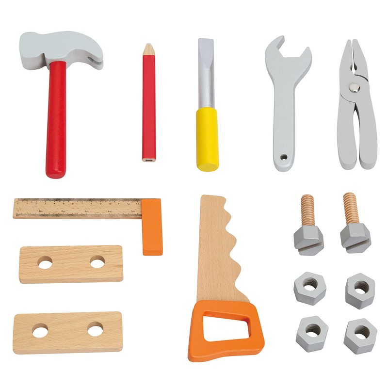 Woet® Set Cintura Attrezzi Blu per Bambini - Giocattolo Falegname