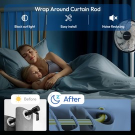 Gold Blackout Curtain Rod,Wrap Around Curtain Rods For Windows 34 to 64 inch,1 Inch Diameter Adjustable Heavy Duty Curtain Rods for Bedroom For Sliding Glass Door 34-64 Inch (Gold, 34-64 Inch)