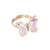 8 Pcs Gold Plated 3D Butterfly Rings Acrylic Adjustable Open