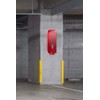 Red Surface-Mounted Fire Extinguisher Cabinet with Clear Pull-Cover for 2