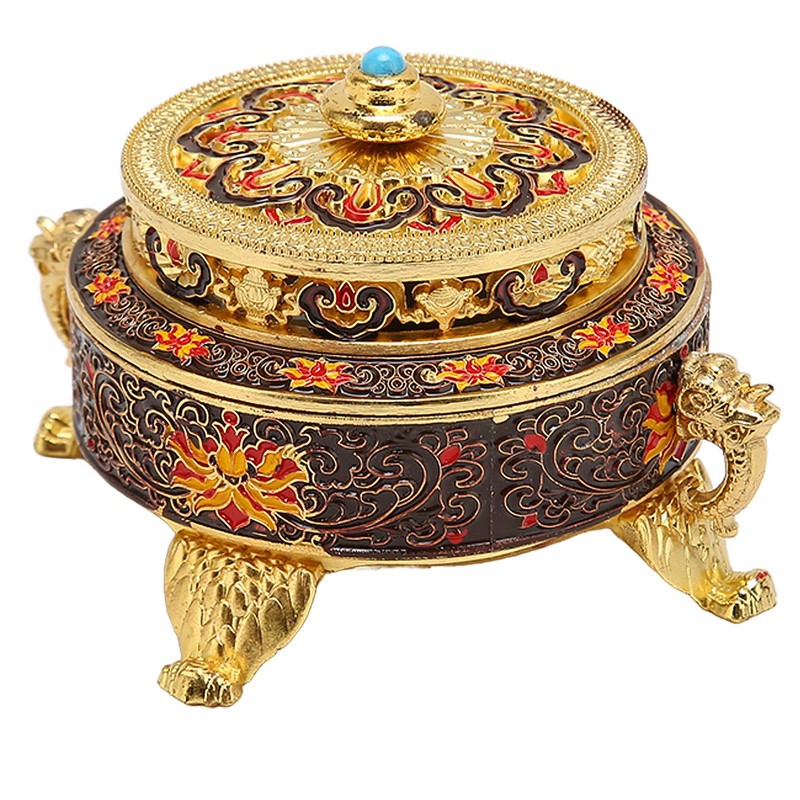 Trinket Incense Burner with Lid Handcraft Antique Polished Process for