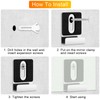 12 Pack Metal Mirror Holder Clips, Steel Heavy Duty Frameless