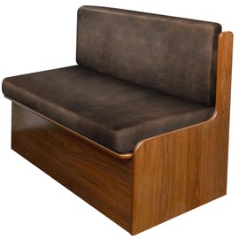 molasofa Leather Like RV Dinette Cushion Covers, RV Booth Seat Cover Stretchable Camper Cushion Couch Covers Washable Slipcovers for Camper Car Bench (1 Backrest Cover & 1 Bench Cover, Dark Brown)