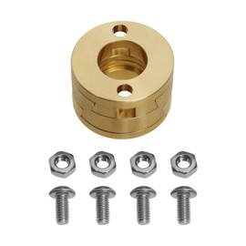 ECSiNG 16mm Round Brass Coupler Circular Brass Coupler 3D Printer Coupler Parts T8 Z Axis Coupler Compatible with VzBoT Vcroe3 BLV 3D Printers
