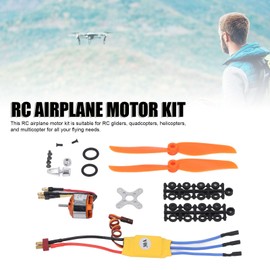 RC Airplane Motor, 2212 6T 2200KV RC Brushless Motor 30A ESC Electric Speed Controller Efficient Propeller Accessory Kit Versatile Electric Motor Kit for F450 550 Quadcopter