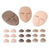 3pcs Lash Mannequin Head Eyelash Extension Practice Doll Head with