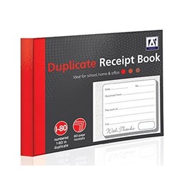 Duplicate Receipt Book 80 Numbered Pages 2 Sheets Carbon Paper Home Business Office