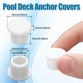 CroBlissful 12 Pcs Anchor Sockets Cover, Pool Ladders, and Railing Bases Accessories Used to Fill and Cover Anchor Sockets During Ladder Or Track Removal