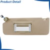 WFLNHB Driver Side Sun Visor with Mirror and Light Beige