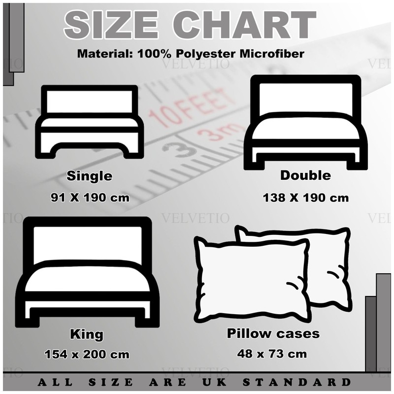 VELVETIO Easy Care Plain Grey Fitted Sheet, Soft Breathable 100%