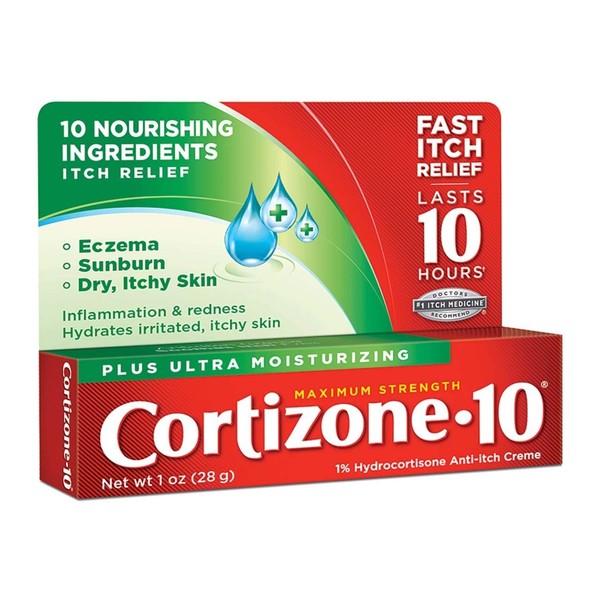 Cortizone-10 Anti-Itch Creme Plus Healing Moisturizers, Maximum Strength, 1 oz.