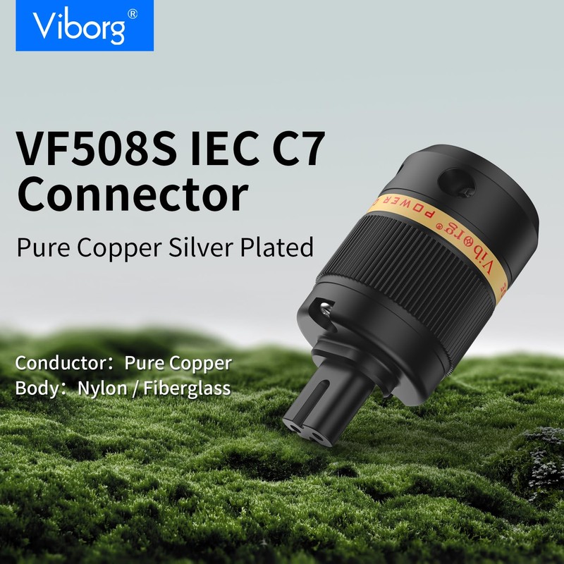 Viborg Audiophile IEC Figure 8 C7 Connector Female Plug Pure